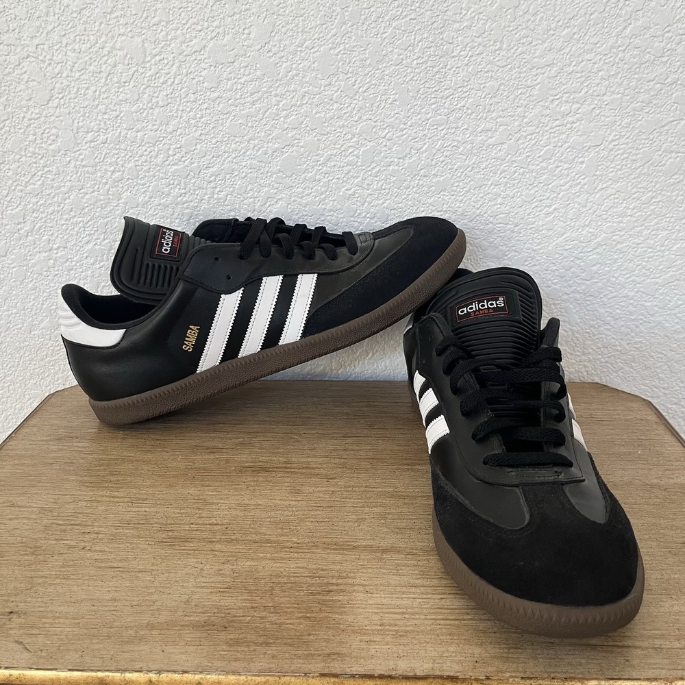 Adidas Samba Classic Shoes Mens Size 13.5 Black Leather Indoor Soccer 034563